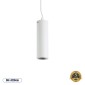 GloboStar® CANNON 01274 Μοντέρνο Κρεμαστό Φωτιστικό Κύλινδρος Μονόφωτο 1 x GU10 IP20 Λευκό Μέταλλο - Μ6 x Π6 x Y20cm