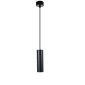 GloboStar® CANNON 01275 Μοντέρνο Κρεμαστό Φωτιστικό Κύλινδρος Μονόφωτο 1 x GU10 Μαύρο Μέταλλο - Μ6 x Π6 x Y20cm