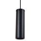 GloboStar® CANNON 01275 Μοντέρνο Κρεμαστό Φωτιστικό Κύλινδρος Μονόφωτο 1 x GU10 Μαύρο Μέταλλο - Μ6 x Π6 x Y20cm