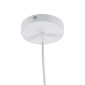 GloboStar® FELICITA 01276 Μοντέρνο Κρεμαστό Φωτιστικό Καμπάνα Μονόφωτο 1 x E27 IP20 Ασημί Μέταλλο με Μπεζ Ξύλο - Μ40 x Π40 x Y30cm