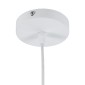 GloboStar® FELICITA 01277 Μοντέρνο Κρεμαστό Φωτιστικό Καμπάνα Μονόφωτο 1 x E27 IP20 Ασημί Μέταλλο με Μπεζ Ξύλο - Μ30 x Π30 x Υ25cm