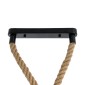GloboStar® ROPE 01279 Vintage Κρεμαστό Φωτιστικό Ράγα Δίφωτο 2 x E27 IP20 Μπεζ Σχοινί - Μ30 x Π3.5 x Υ100cm