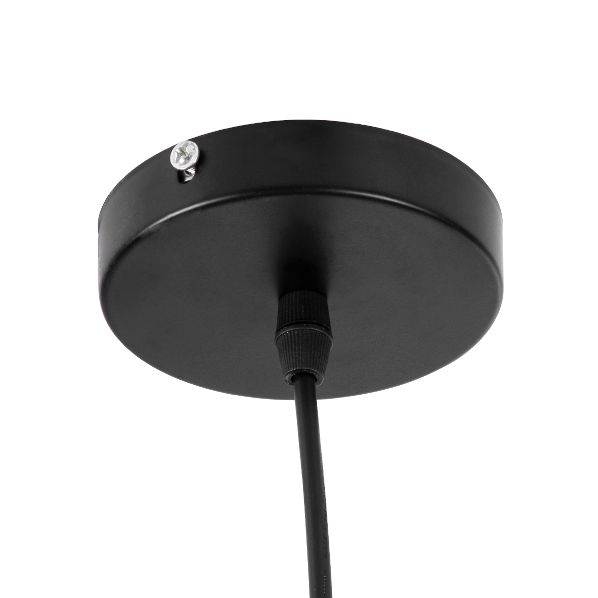 GloboStar® UPVALE 01281 Μοντέρνο Κρεμαστό Φωτιστικό Καμπάνα Μονόφωτο 1 x E27 IP20 Μαύρο & Λευκό Μέταλλο - Μ40 x Π40 x Υ24cm