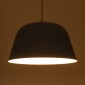 GloboStar® UPVALE 01282 Μοντέρνο Κρεμαστό Φωτιστικό Καμπάνα Μονόφωτο 1 x E27 IP20 Γκρί & Λευκό Μέταλλο - Μ40 x Π40 x Υ24cm