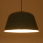 GloboStar® UPVALE 01285 Μοντέρνο Κρεμαστό Φωτιστικό Καμπάνα Μονόφωτο 1 x E27 IP20 Πράσινο & Λευκό Μέταλλο - Μ40 x Π40 x Υ24cm