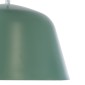 GloboStar® UPVALE 01285 Μοντέρνο Κρεμαστό Φωτιστικό Καμπάνα Μονόφωτο 1 x E27 IP20 Πράσινο & Λευκό Μέταλλο - Μ40 x Π40 x Υ24cm