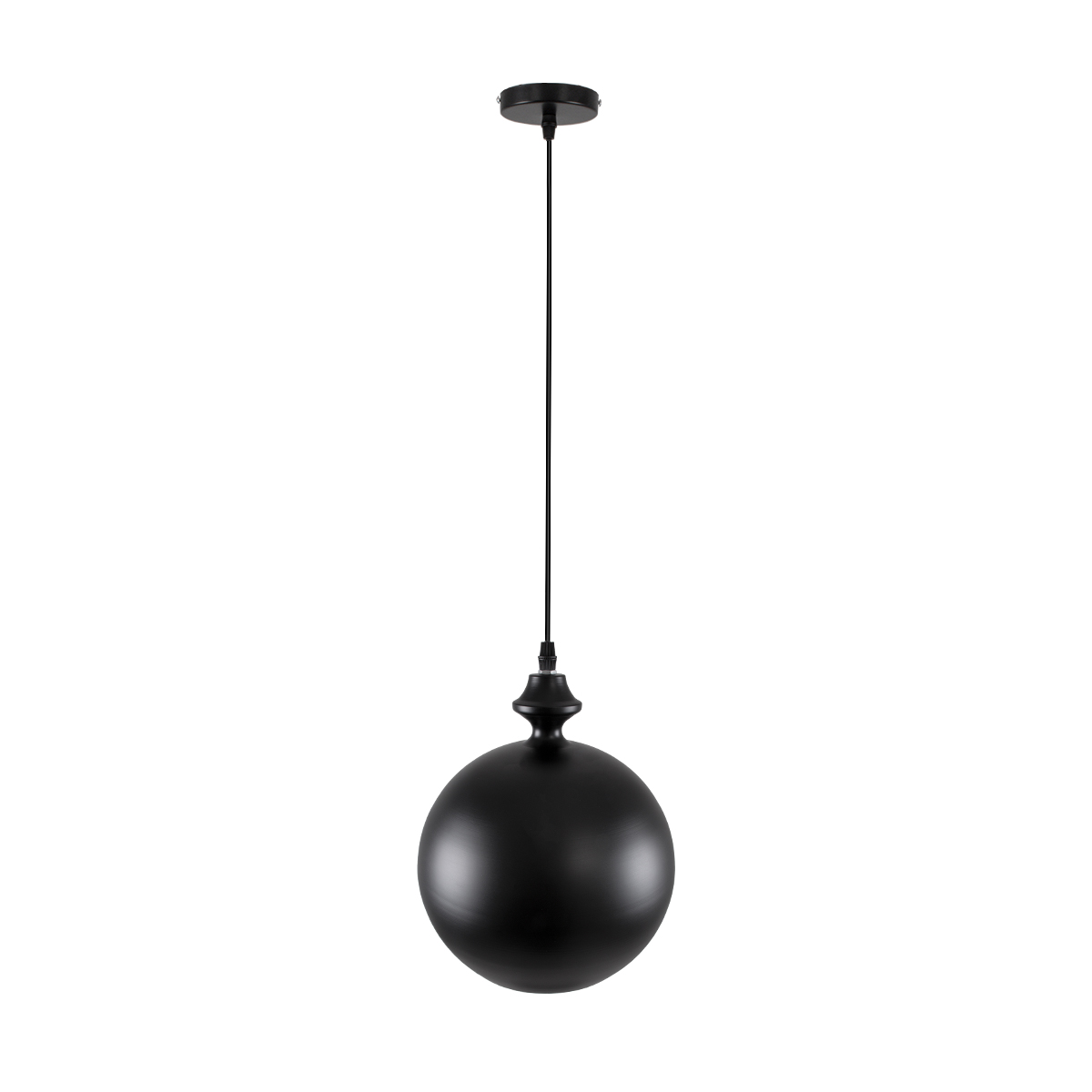 GloboStar® ROCKFORD 01287-B Μοντέρνο Κρεμαστό Φωτιστικό Καμπάνα Μονόφωτο 1 x E27 IP20 Μαύρο & Χρυσό Μέταλλο - Μ24 x Π24 x Y27cm