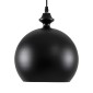GloboStar® ROCKFORD 01287-B Μοντέρνο Κρεμαστό Φωτιστικό Καμπάνα Μονόφωτο 1 x E27 IP20 Μαύρο & Χρυσό Μέταλλο - Μ24 x Π24 x Y27cm