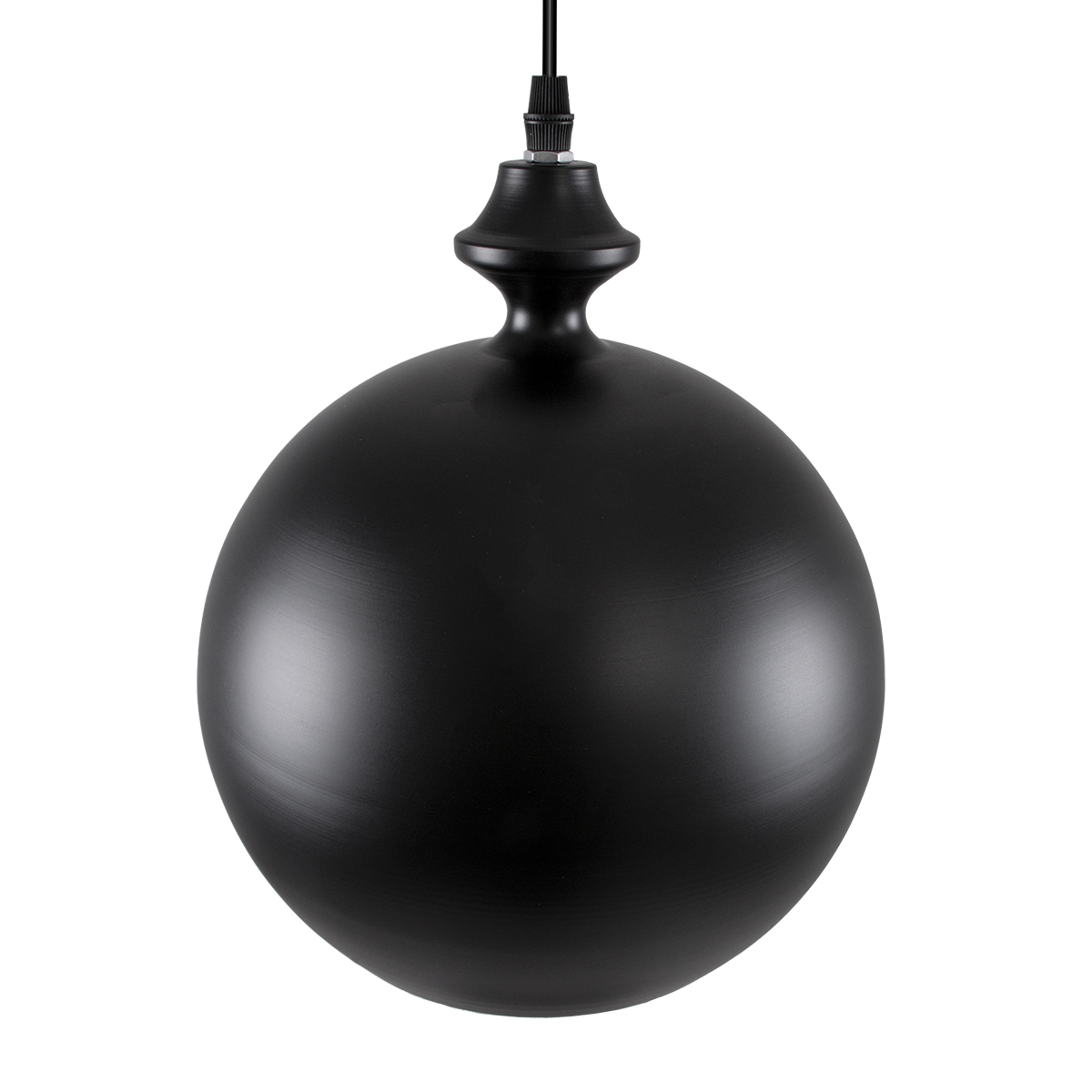 GloboStar® ROCKFORD 01287-B Μοντέρνο Κρεμαστό Φωτιστικό Καμπάνα Μονόφωτο 1 x E27 IP20 Μαύρο & Χρυσό Μέταλλο - Μ24 x Π24 x Y27cm