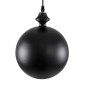 GloboStar® ROCKFORD 01287-B Μοντέρνο Κρεμαστό Φωτιστικό Καμπάνα Μονόφωτο 1 x E27 IP20 Μαύρο & Χρυσό Μέταλλο - Μ24 x Π24 x Y27cm