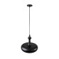 GloboStar® ROCKFORD 01287-C Μοντέρνο Κρεμαστό Φωτιστικό Καμπάνα Μονόφωτο 1 x E27 IP20 Μαύρο & Χρυσό Μέταλλο - Μ30 x Π30 x Y23cm