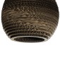 GloboStar® SANTORINI 01288 Boho Κρεμαστό Φωτιστικό Μπάλα Μονόφωτο 1 x E27 IP20 3D Καφέ Χαρτί - Μ20 x Π20 x Y16cm