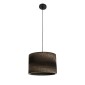 GloboStar® SANTORINI 01290 Boho Κρεμαστό Φωτιστικό Καπέλο Μονόφωτο 1 x E27 IP20 3D Καφέ Χαρτί - Μ30 x Π30 x Y20cm