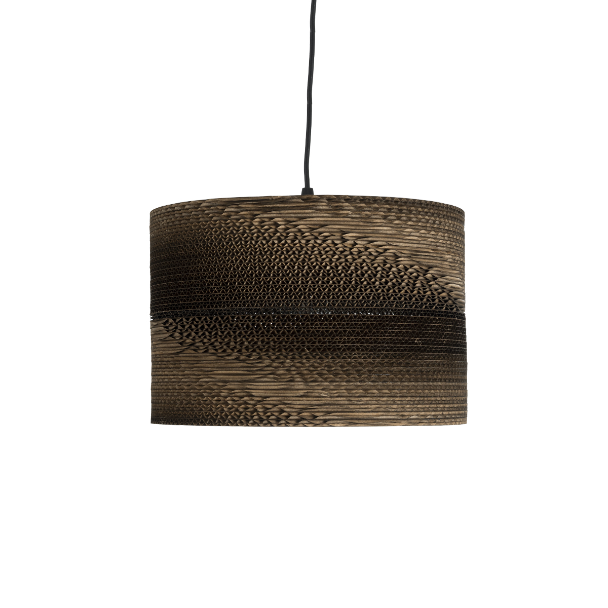 GloboStar® SANTORINI 01290 Boho Κρεμαστό Φωτιστικό Καπέλο Μονόφωτο 1 x E27 IP20 3D Καφέ Χαρτί - Μ30 x Π30 x Y20cm