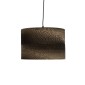 GloboStar® SANTORINI 01290 Boho Κρεμαστό Φωτιστικό Καπέλο Μονόφωτο 1 x E27 IP20 3D Καφέ Χαρτί - Μ30 x Π30 x Y20cm