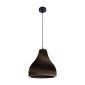 GloboStar® SANTORINI 01292 Boho Κρεμαστό Φωτιστικό Καμπάνα Μονόφωτο 1 x E27 IP20 3D Καφέ Χαρτί - Μ30 x Π30 x Y30cm
