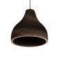 GloboStar® SANTORINI 01292 Boho Κρεμαστό Φωτιστικό Καμπάνα Μονόφωτο 1 x E27 IP20 3D Καφέ Χαρτί - Μ30 x Π30 x Y30cm