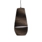 GloboStar® SANTORINI 01294 Boho Κρεμαστό Φωτιστικό Καμπάνα Μονόφωτο 1 x E27 IP20 3D Καφέ Χαρτί - Μ21 x Π21 x Y43cm