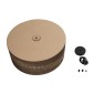 GloboStar® SANTORINI 01297 Boho Κρεμαστό Φωτιστικό Καπέλο Μονόφωτο 1 x E27 IP20 3D Καφέ Χαρτί - Μ50 x Π50 x Υ20cm