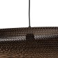 GloboStar® SANTORINI 01297 Boho Κρεμαστό Φωτιστικό Καπέλο Μονόφωτο 1 x E27 IP20 3D Καφέ Χαρτί - Μ50 x Π50 x Υ20cm