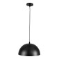 GloboStar® SOLANA 01301 Μοντέρνο Κρεμαστό Φωτιστικό Καμπάνα Μονόφωτο 1 x E27 IP20 Μαύρο & Χρυσό Μέταλλο - Μ30 x Π30 x Υ15cm