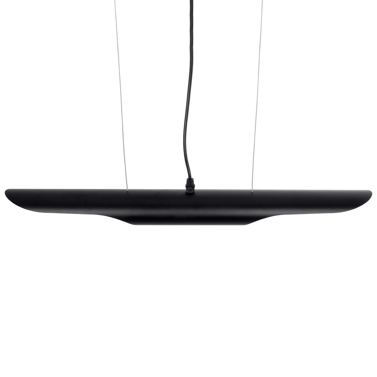 GloboStar® ESTERINA 01304 Μοντέρνο Κρεμαστό Φωτιστικό Ανάρτηση Δίφωτο 2 x E27 IP20 Μαύρο & Χρυσό Μέταλλο - Μ60 x Π6 x Υ6cm