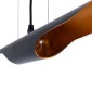 GloboStar® ESTERINA 01304 Μοντέρνο Κρεμαστό Φωτιστικό Ανάρτηση Δίφωτο 2 x E27 IP20 Μαύρο & Χρυσό Μέταλλο - Μ60 x Π6 x Υ6cm