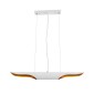 GloboStar® ESTERINA 01305 Μοντέρνο Κρεμαστό Φωτιστικό Ανάρτηση Δίφωτο 2 x E27 IP20 Λευκό & Χρυσό Μέταλλο - Μ60 x Π6 x Υ6cm