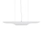 GloboStar® ESTERINA 01305 Μοντέρνο Κρεμαστό Φωτιστικό Ανάρτηση Δίφωτο 2 x E27 IP20 Λευκό & Χρυσό Μέταλλο - Μ60 x Π6 x Υ6cm