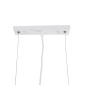 GloboStar® ESTERINA 01305 Μοντέρνο Κρεμαστό Φωτιστικό Ανάρτηση Δίφωτο 2 x E27 IP20 Λευκό & Χρυσό Μέταλλο - Μ60 x Π6 x Υ6cm