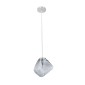 GloboStar® RINA 01307 Μοντέρνο Κρεμαστό Φωτιστικό Μπάλα Μονόφωτο 1 x G9 IP20 Γκρι Γυαλί - Μ16 x Π16 x Υ17cm