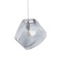 GloboStar® RINA 01307 Μοντέρνο Κρεμαστό Φωτιστικό Μπάλα Μονόφωτο 1 x G9 IP20 Γκρι Γυαλί - Μ16 x Π16 x Υ17cm