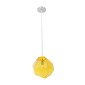 GloboStar® RINA 01308 Μοντέρνο Κρεμαστό Φωτιστικό Μπάλα Μονόφωτο 1 x G9 Κίτρινο Γυαλί - Μ20 x Π20 x Υ20cm