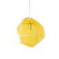 GloboStar® RINA 01308 Μοντέρνο Κρεμαστό Φωτιστικό Μπάλα Μονόφωτο 1 x G9 Κίτρινο Γυαλί - Μ20 x Π20 x Υ20cm