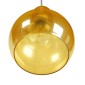 GloboStar® LUCREZIA 01315 Μοντέρνο Κρεμαστό Φωτιστικό Ανάρτηση Μονόφωτο 1 x E27 IP20 Διάφανο Γυαλί - Μ18 x Π18 x Υ23cm