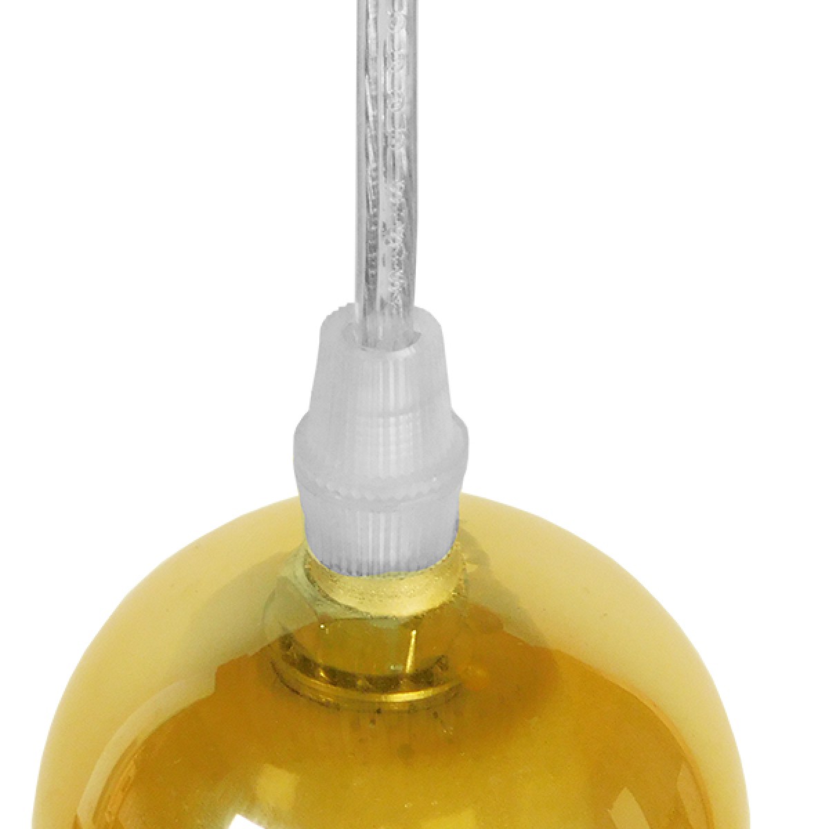 GloboStar® LUCREZIA 01315 Μοντέρνο Κρεμαστό Φωτιστικό Ανάρτηση Μονόφωτο 1 x E27 IP20 Διάφανο Γυαλί - Μ18 x Π18 x Υ23cm