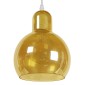 GloboStar® LUCREZIA 01315 Μοντέρνο Κρεμαστό Φωτιστικό Ανάρτηση Μονόφωτο 1 x E27 IP20 Διάφανο Γυαλί - Μ18 x Π18 x Υ23cm