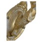 GloboStar® MERMAID 01317 Vintage Επιτοίχιο Φωτιστικό Απλίκα Μονόφωτο 1 x E27 IP20 Λευκό Γυαλί με Λευκό & Χρυσό Μέταλλο - Μ12.5 x Π28 x Υ27cm