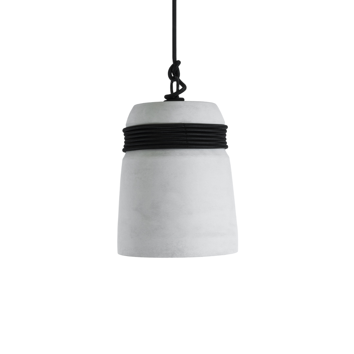 GloboStar® TRIBECA 01320 Μοντέρνο Κρεμαστό Φωτιστικό Καμπάνα Μονόφωτο 1 x E27 IP20 Γκρι Τσιμέντο - Μ20 x Π20 x Υ26cm