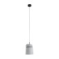GloboStar® TRIBECA 01321 Μοντέρνο Κρεμαστό Φωτιστικό Καμπάνα Μονόφωτο 1 x E27 IP20 Γκρι Τσιμέντο - Μ20 x Π20 x Υ26cm