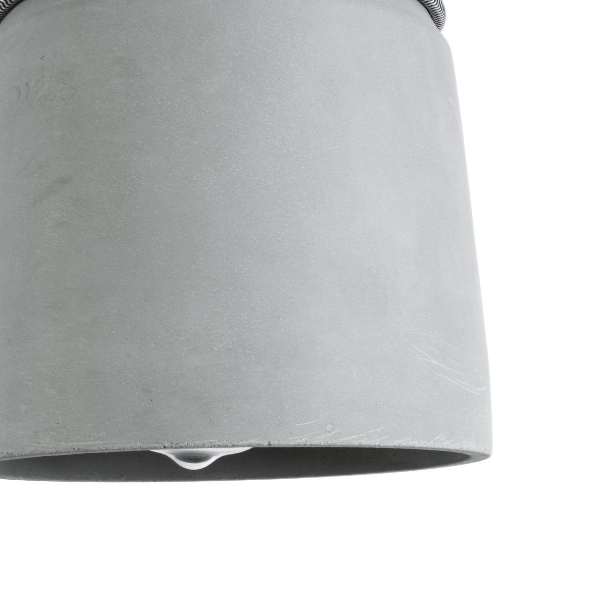 GloboStar® TRIBECA 01321 Μοντέρνο Κρεμαστό Φωτιστικό Καμπάνα Μονόφωτο 1 x E27 IP20 Γκρι Τσιμέντο - Μ20 x Π20 x Υ26cm