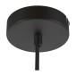 GloboStar® DURANT 01323 Μοντέρνο Κρεμαστό Φωτιστικό Πλέγμα Μονόφωτο 1 x E27 IP20 Γκρι Τσιμέντο με Μπεζ Μέταλλο - Μ25 x Π25 x Υ31cm