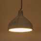 GloboStar® TRIBECA 01326 Μοντέρνο Κρεμαστό Φωτιστικό Καμπάνα Μονόφωτο 1 x E27 IP20 Γκρι Τσιμέντο - Μ30 x Π30 x Υ27cm