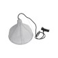 GloboStar® TRIBECA 01326 Μοντέρνο Κρεμαστό Φωτιστικό Καμπάνα Μονόφωτο 1 x E27 IP20 Γκρι Τσιμέντο - Μ30 x Π30 x Υ27cm