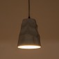 GloboStar® TRIBECA 01327 Μοντέρνο Κρεμαστό Φωτιστικό Καμπάνα Μονόφωτο 1 x E27 IP20 Γκρι Τσιμέντο - Μ18 x Π18 x Υ23cm