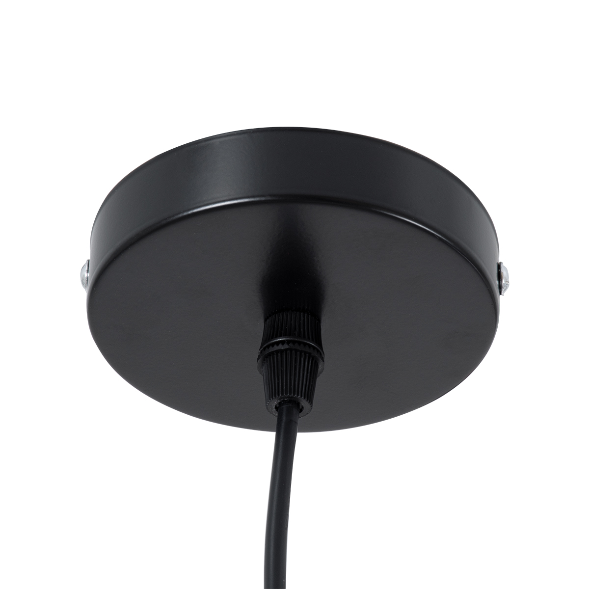 GloboStar® CALYPSO 01334 Μοντέρνο Κρεμαστό Φωτιστικό Καμπάνα Σετ Τρίφωτο 3 x E27 Μαύρο & Χρυσό Μέταλλο με Μπεζ Ξύλο - Μ110 x Π110 x Υ35cm