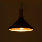 GloboStar® CALYPSO 01334 Μοντέρνο Κρεμαστό Φωτιστικό Καμπάνα Σετ Τρίφωτο 3 x E27 Μαύρο & Χρυσό Μέταλλο με Μπεζ Ξύλο - Μ110 x Π110 x Υ35cm