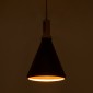 GloboStar® CALYPSO 01334 Μοντέρνο Κρεμαστό Φωτιστικό Καμπάνα Σετ Τρίφωτο 3 x E27 Μαύρο & Χρυσό Μέταλλο με Μπεζ Ξύλο - Μ110 x Π110 x Υ35cm