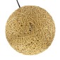 GloboStar® OCEANA 01336 Μοντέρνο Επιτραπέζιο Φωτιστικό Πορτατίφ Μονόφωτο Μπεζ Ξύλινο Ψάθινο Rattan Φ20 x Υ22cm