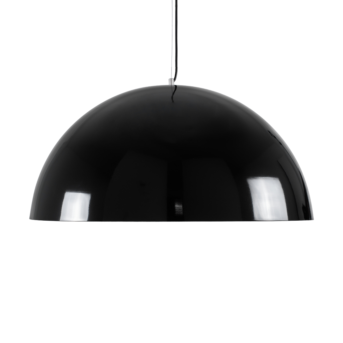 GloboStar® DIADEMA 01342 Μοντέρνο Κρεμαστό Φωτιστικό Καμπάνα Μονόφωτο 1 x E27 IP20 Μαύρο & Χρυσό Μέταλλο - Μ60 x Π60 x Υ30cm